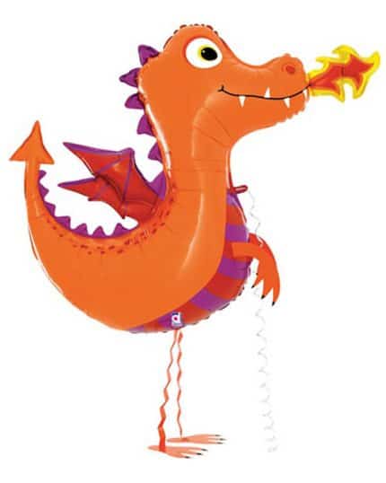 Ходячая Фигура Маленький дракон Оранжевый 104 см