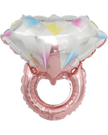 Фигура Кольцо с бриллиантом розовое золото